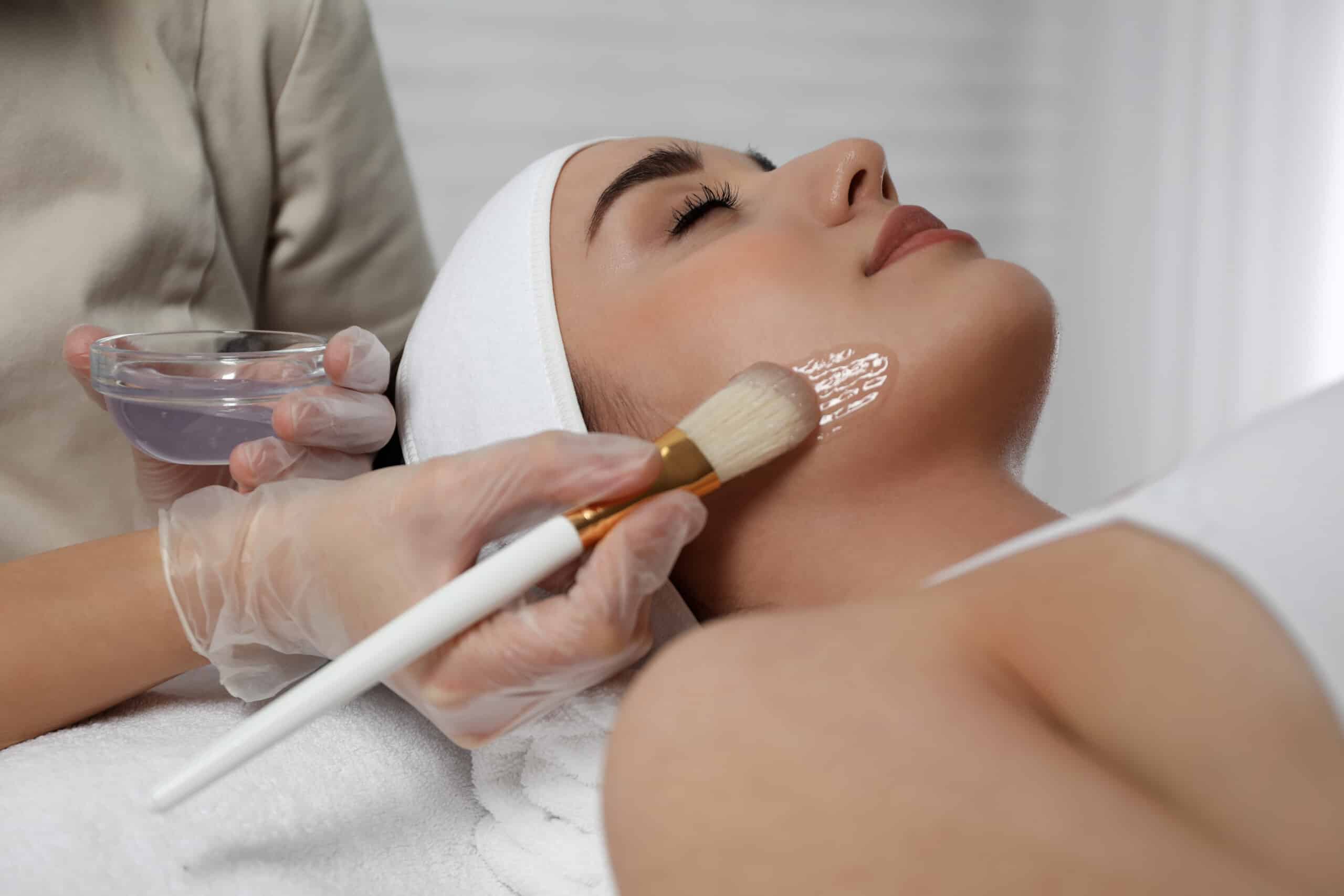 Young woman receiving a medical-grade chemical peel in Sydney or Brisbane at Contour Clinics